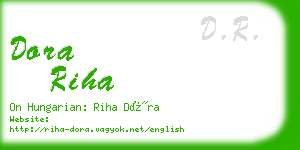 dora riha business card